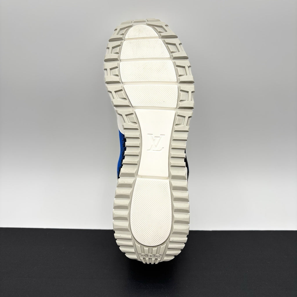 Size 9.5 LV (10-10.5 US) Louis Vuitton Run Away Sneaker ' White, Blue ' | GREAT!