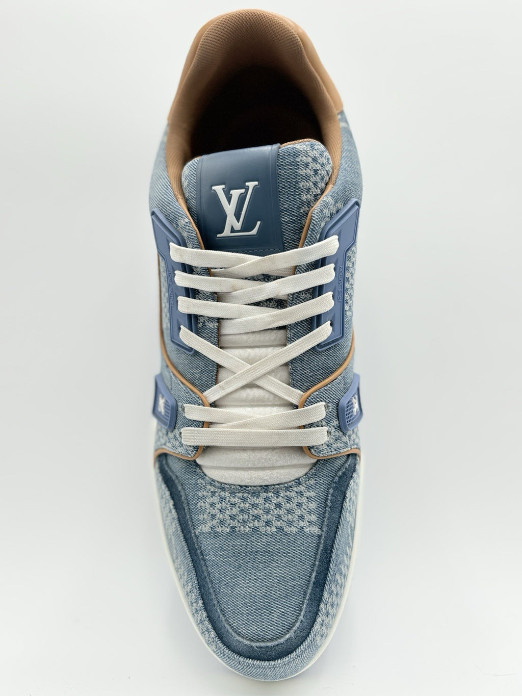 Size 11 LV (12-12.5 US) Louis Vuitton Denim Trainer ' Blue ' | SUPER CLEAN!