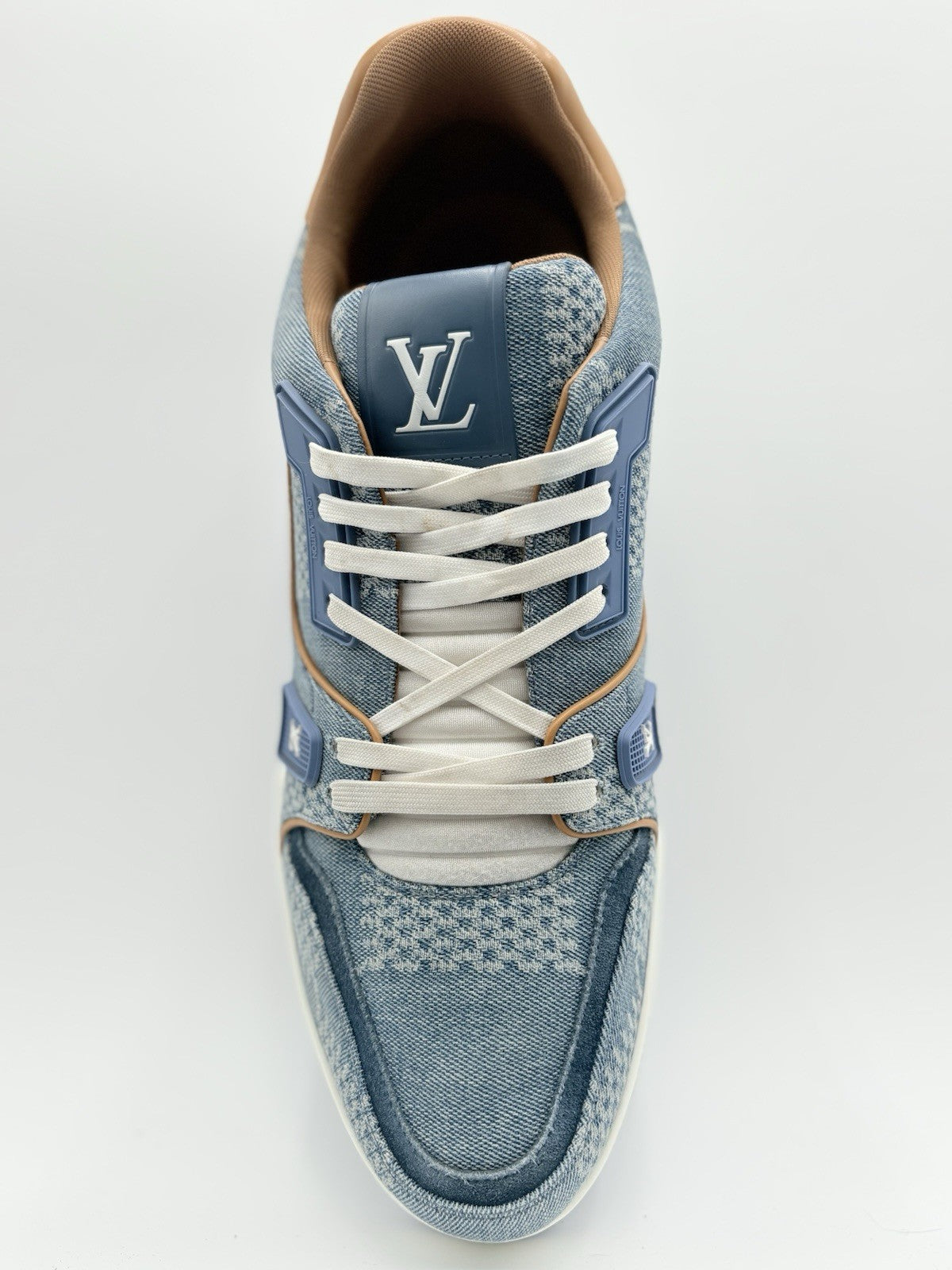 Size 11 LV (12-12.5 US) Louis Vuitton Denim Trainer ' Blue ' | SUPER CLEAN!