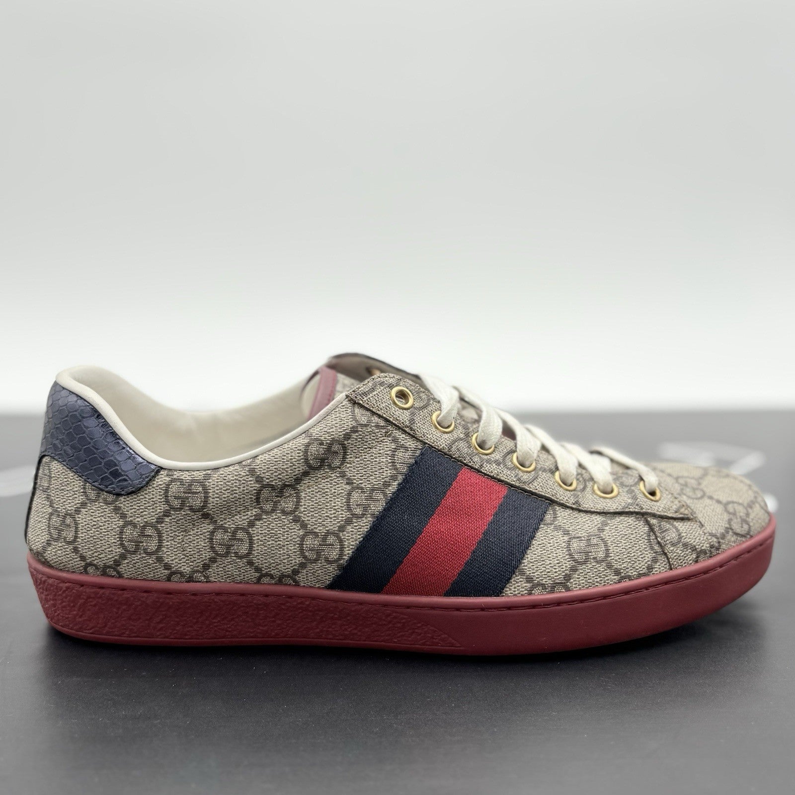 Size 8 G (8.5 US) Gucci Ace GG Supreme ' Beige ' | GREAT CONDITION!