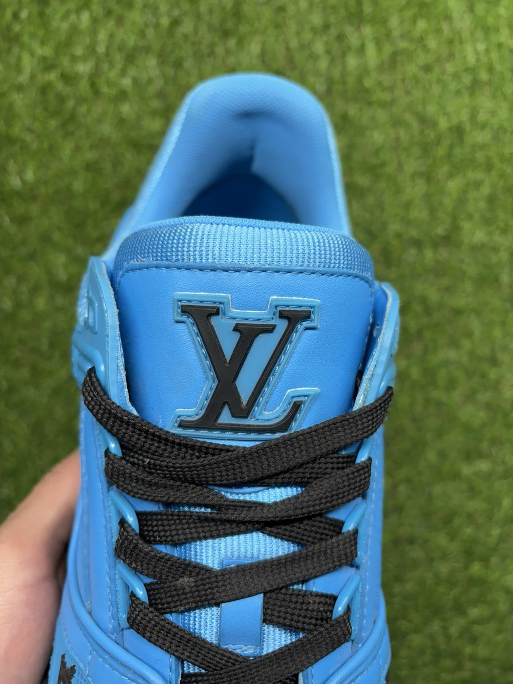 Size 7 LV (8-8.5 US) - Louis Vuitton Trainer ' Blue, Black ' | GREAT CONDITION!