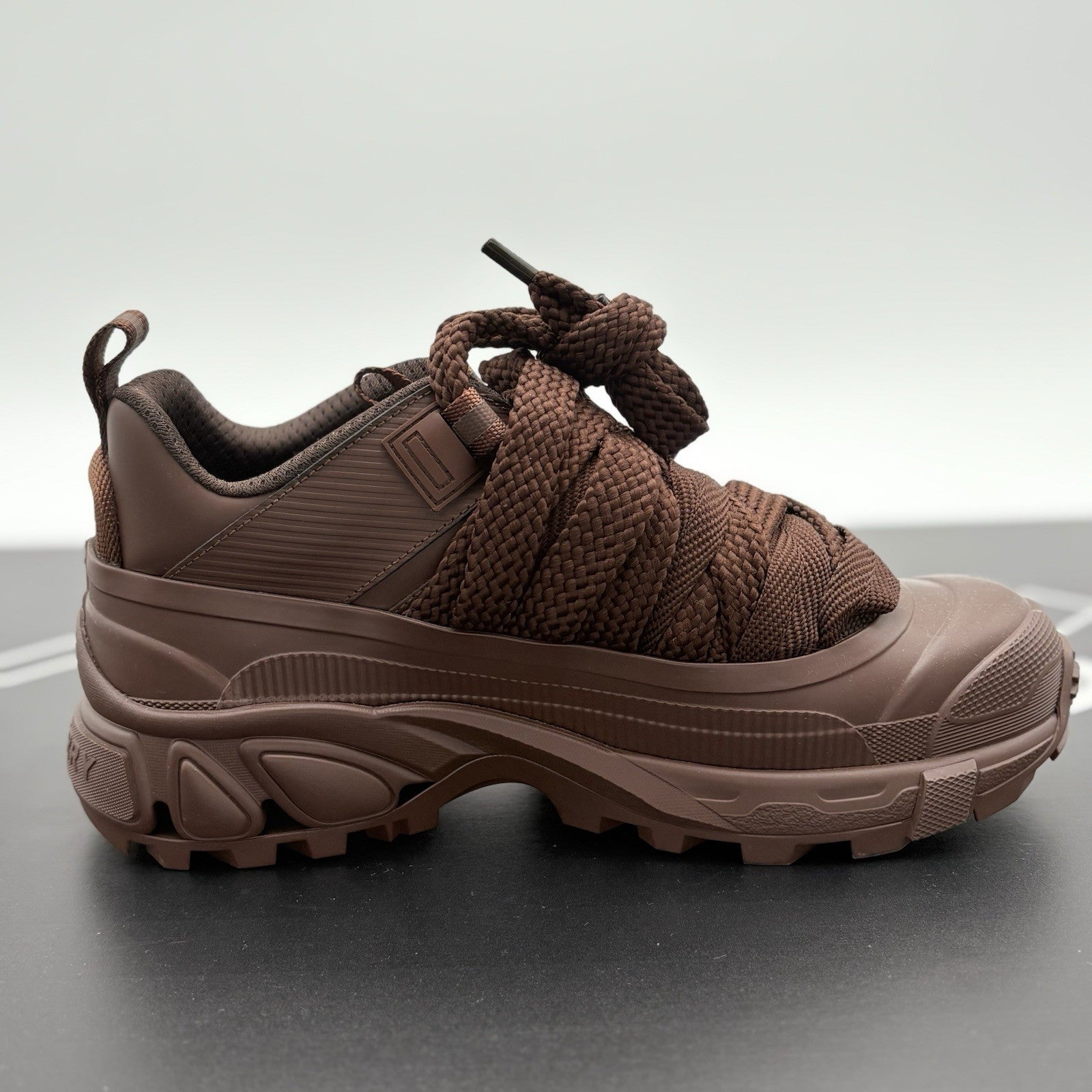 Size 40 (7 US) Burberry Arthur Low-Top  ' Deep Earth Brown ' | TRIED ON!