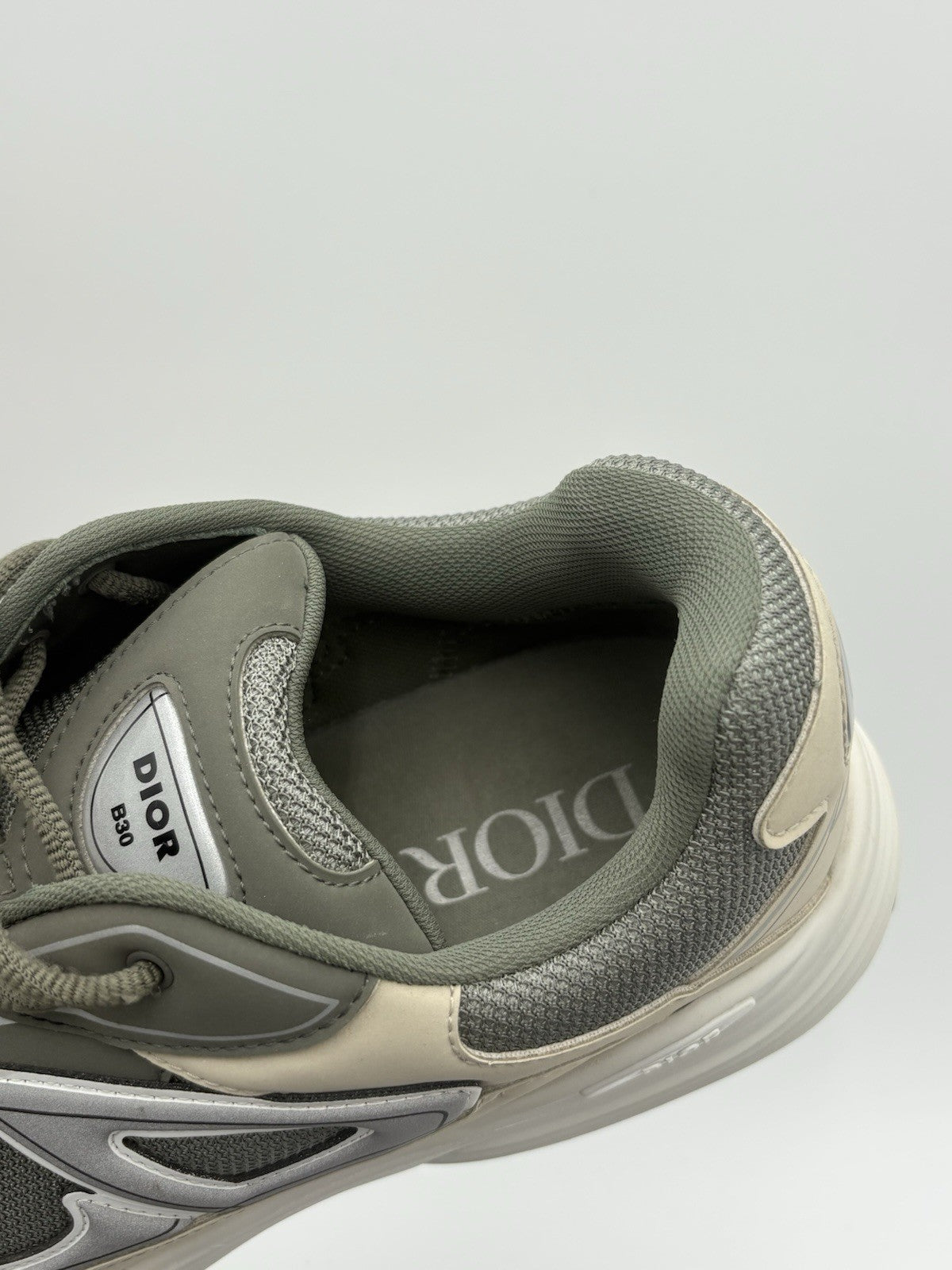 Size 46 (13 US) Dior B30 Reflective Sneaker ' Olive Green Beige ' | SUPER CLEAN