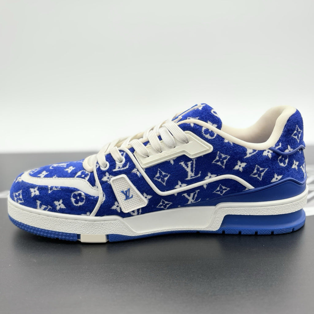 Size 8 LV (9-9.5 US) - Louis Vuitton Trainer ' Blue Monogram ' | SUPER CLEAN!