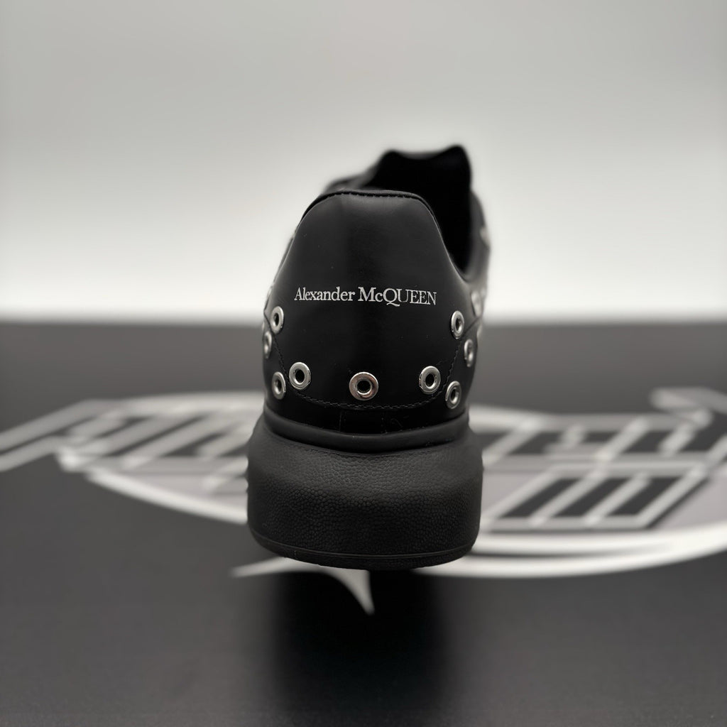 Size 43.5 (10.5 US) Alexander McQueen ' Black Silver Eyelets ' | GREAT COND!
