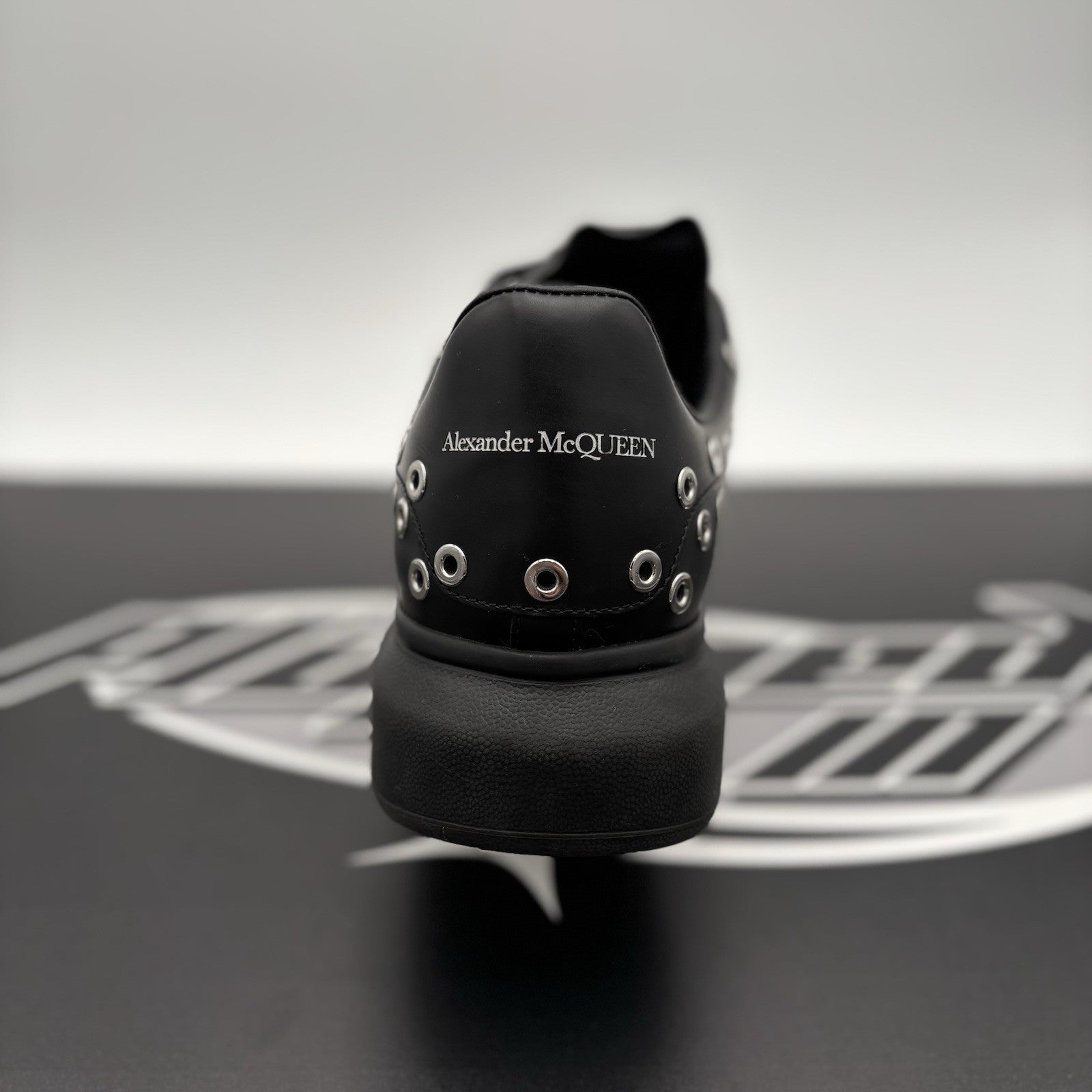 Size 43.5 (10.5 US) Alexander McQueen ' Black Silver Eyelets ' | GREAT COND!