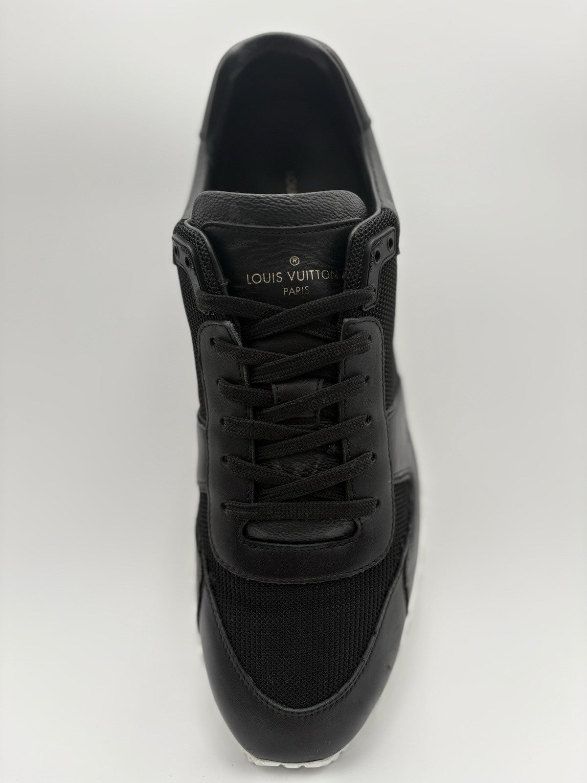 Size 9.5 LV (10.5-11 US) Louis Vuitton Run Away Sneaker ' Black White ' | GOOD!