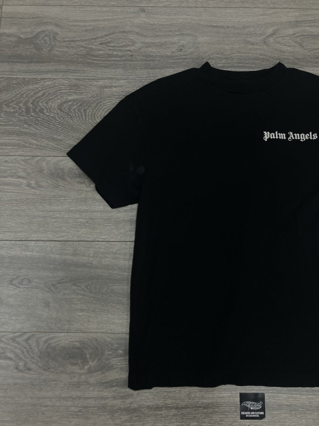 Size Medium - Palm Angels Logo Crew T-Shirt ' Black ' GOOD CONDITION!