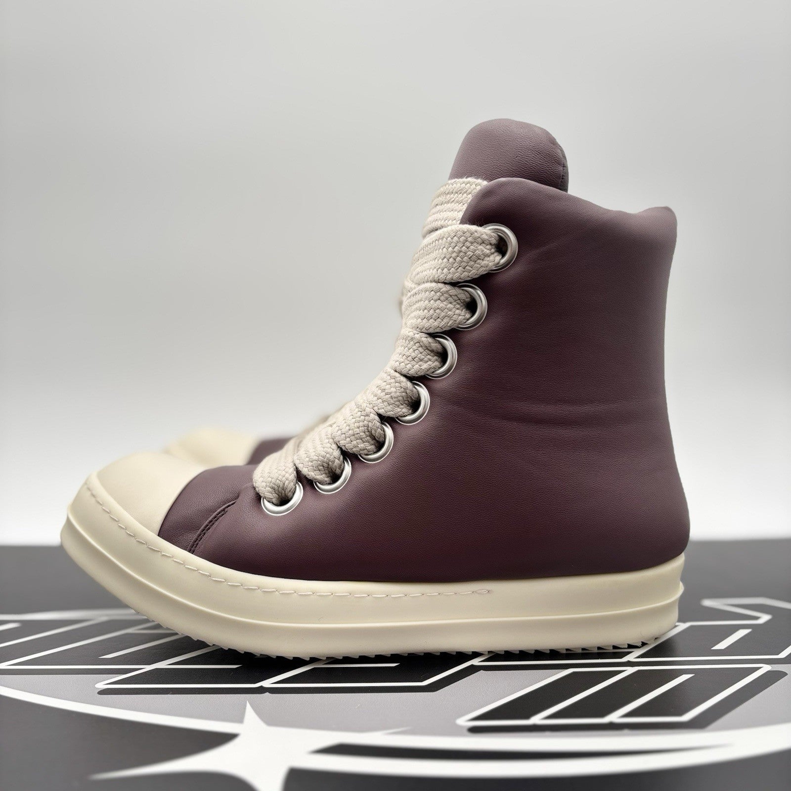 Size 41 (8 US) - Rick Owens Jumbo Lace Padded Ramones ' Amethyst ' | SUPER CLEAN