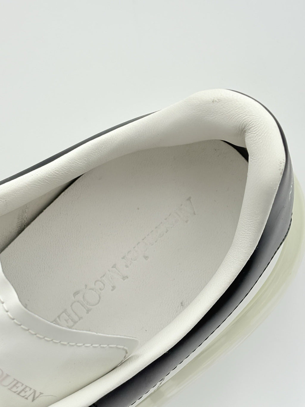 Size 44 (11 US) Alexander McQueen Clear Sole ' Black White ' | GOOD CONDITION!