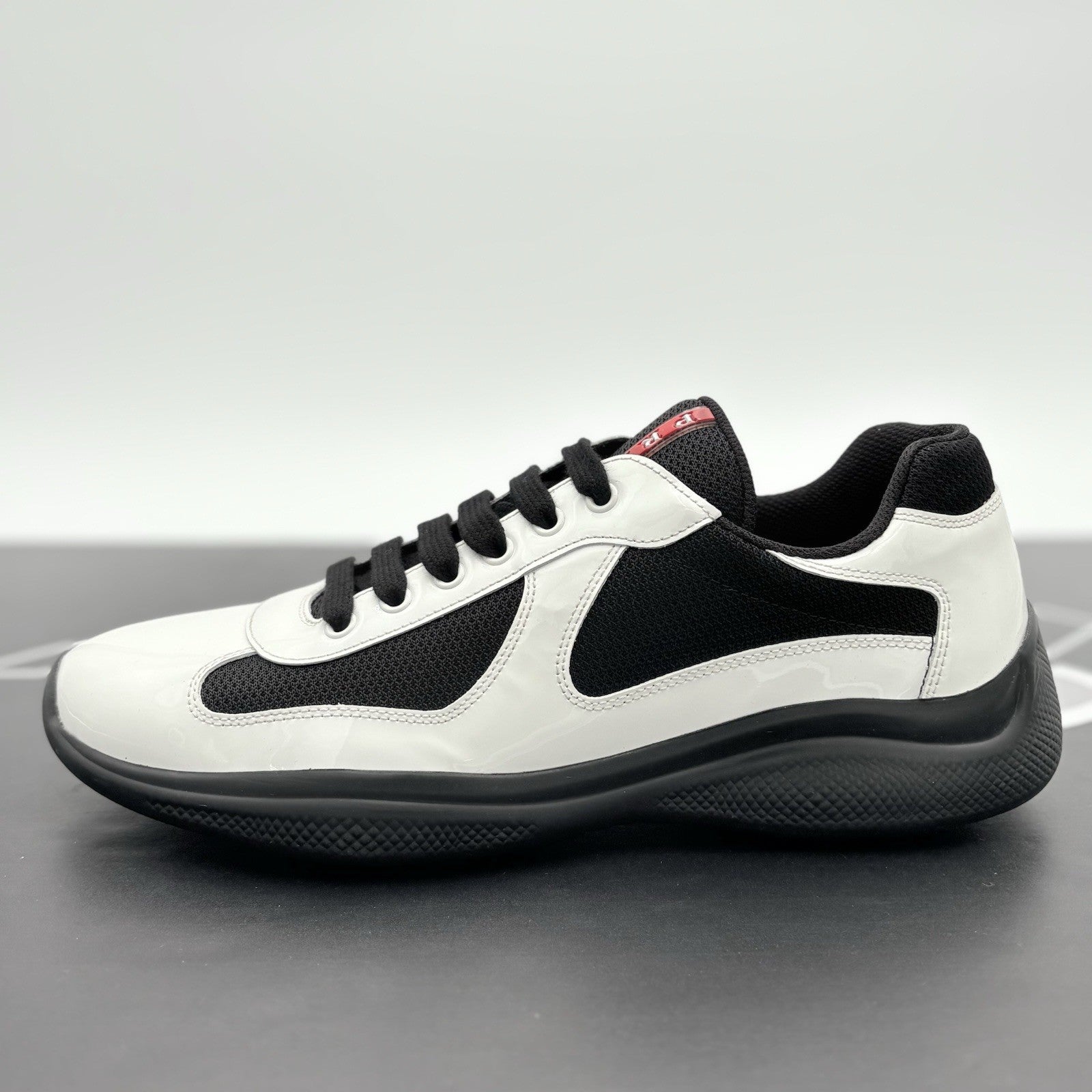 Size 8.5 UK (9.5 US) - Prada Americas Cup ' Black White ' | SUPER CLEAN!