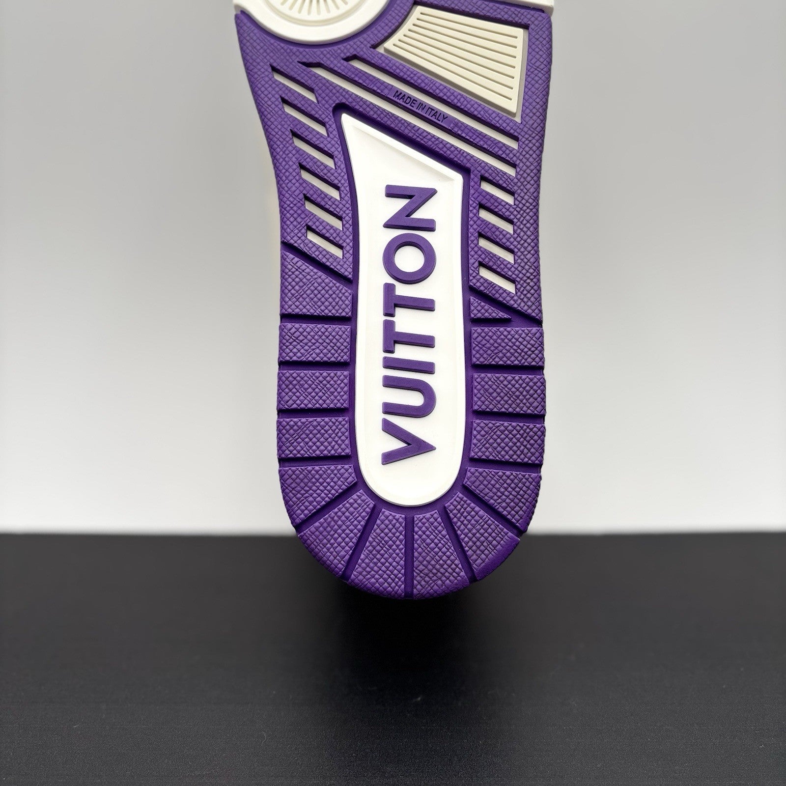 Size 7.5 LV (8.5-9 US) - Louis Vuitton Trainer ' White, Purple ' | WORN ONCE!