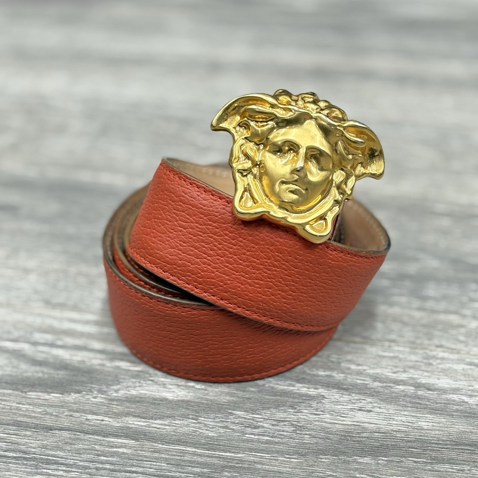 Versace Medusa Buckle Leather Belt | GOOD CONDITION!