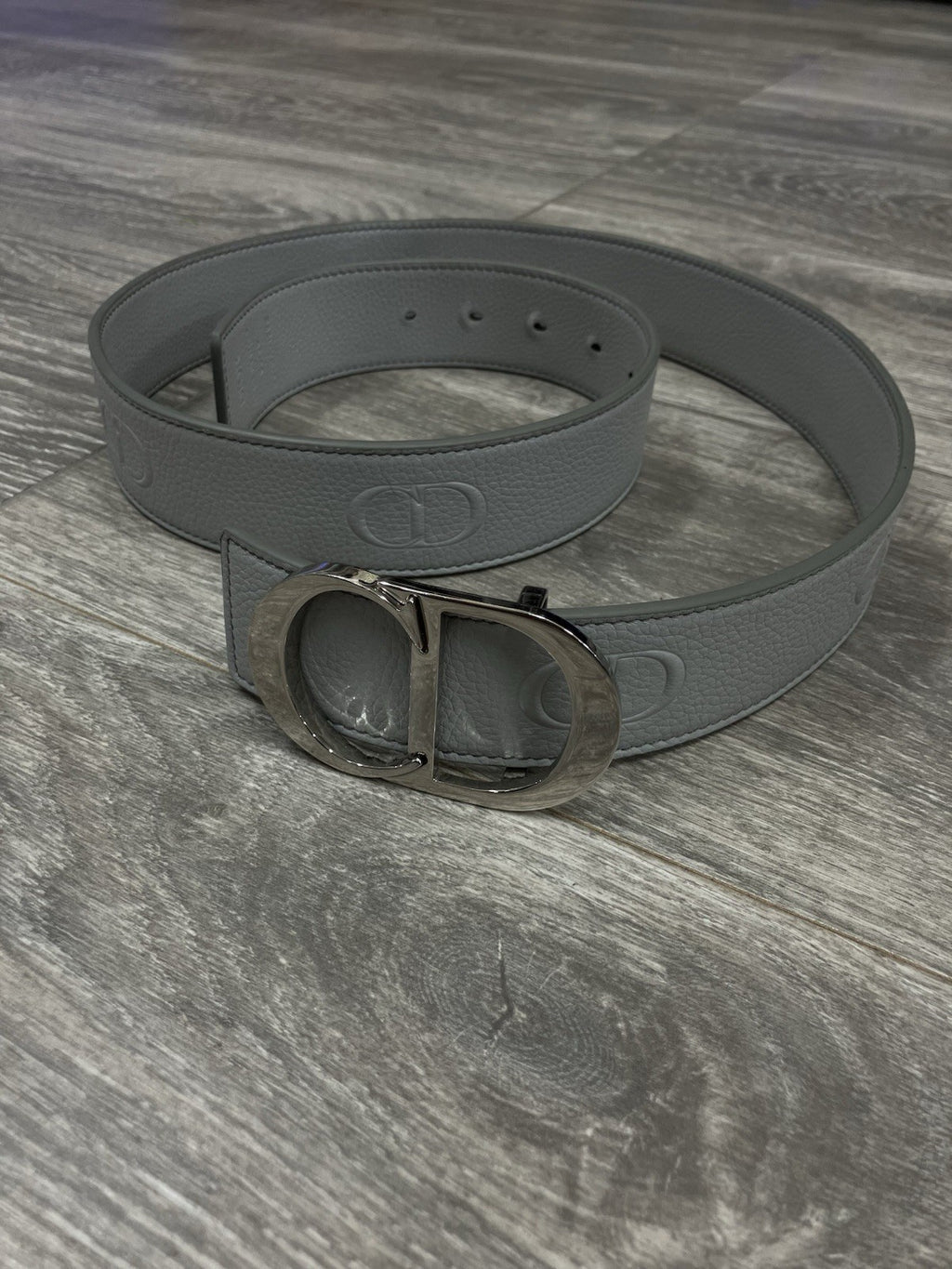 Size 90/36 - Dior CD Buckle Belt ' Leather Gray ' | GOOD CONDITION!