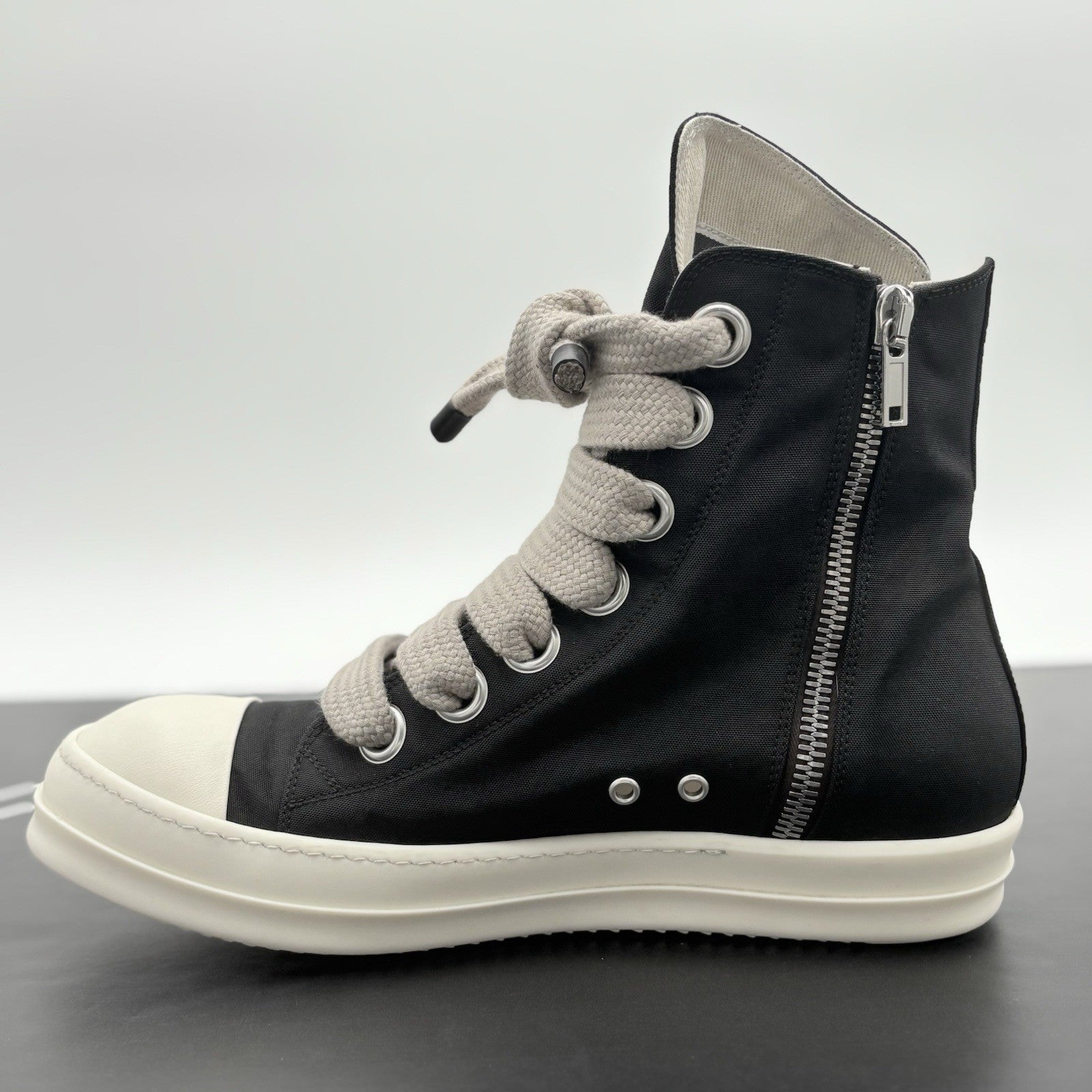 Size 46 (13 US) Rick Owens DRKSHDW Jumbo Lace Sneakers ' Black ' | GREAT COND!