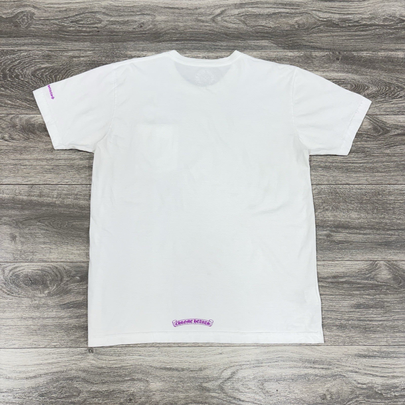 Size XL - Chrome Hearts Collar Print T-Shirt ' White Purple ' | WORN 1-3x