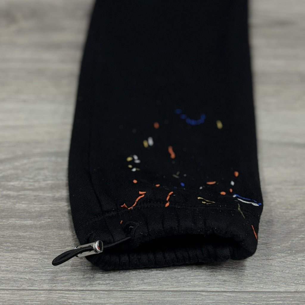 Size Small - Amiri Core Logo Paint Drip Sweatpants ' Black ' | SUPER CLEAN!