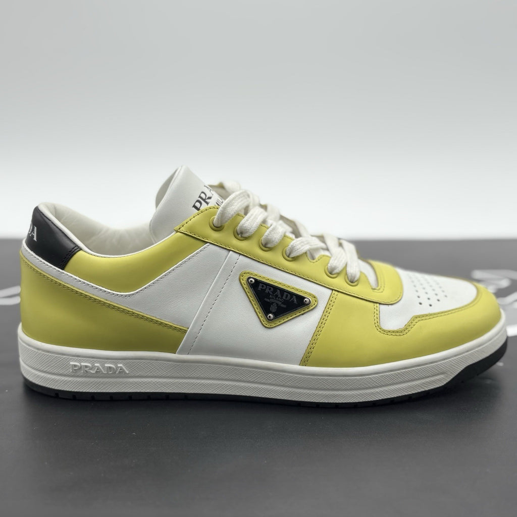 Size 8 UK (9 US) - Prada Downtown Low Leather ' Bianco Cedro ' | WORN ONCE!