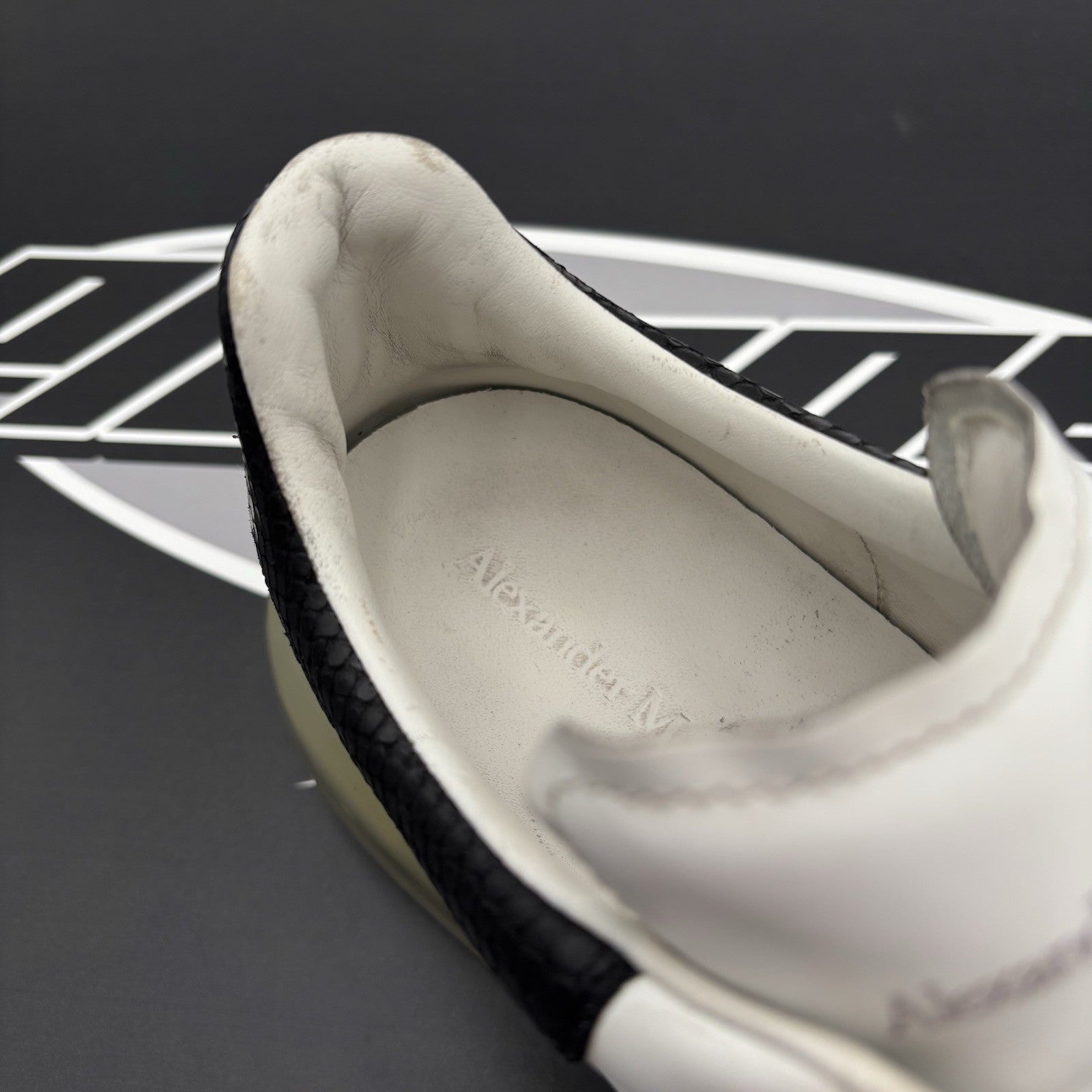 Size 42 (9 US) Alexander McQueen ' Transparent Sole, Snakeskin ' | GREAT!
