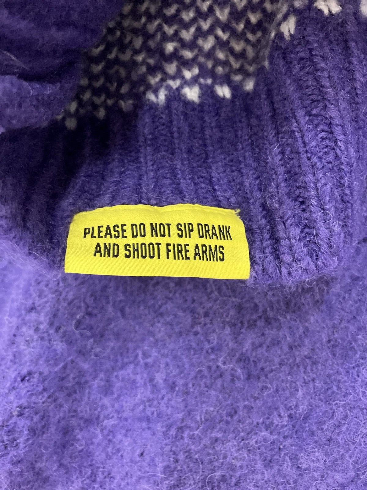 Size L - Thats A Awful Lot Of Cough Syrup Mohair Sweater ' Purple ' | NEW!