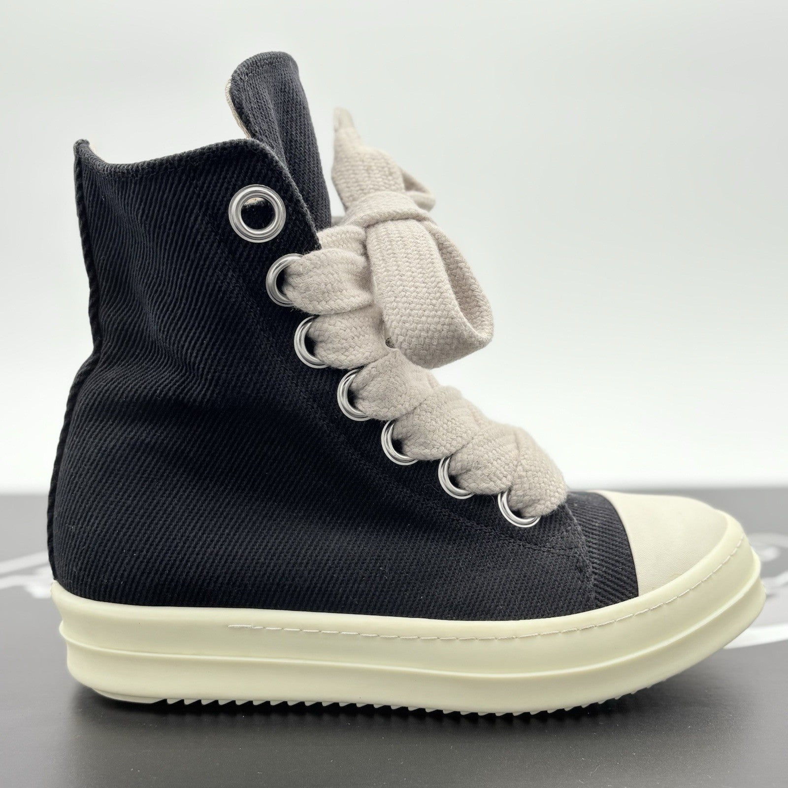 Size 40 (7 US) - Rick Owens DRKSHDW Jumbo Lace Sneakers ' Black ' | SUPER CLEAN!