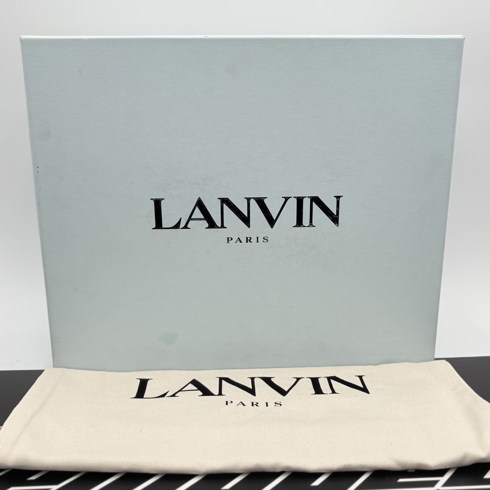 Size 44 (11 US) - Lanvin Studded Curb Sneaker ' Black ' | NEW!