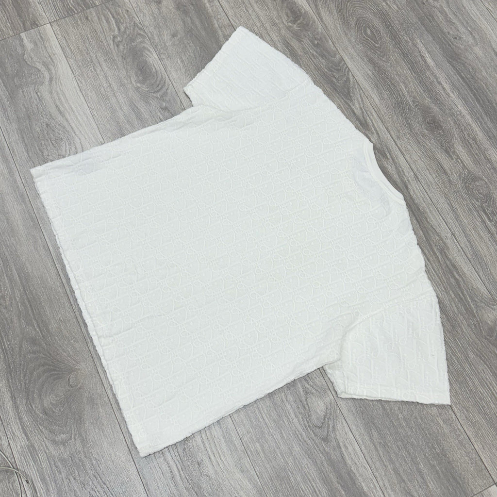 Size XL - Dior Oblique Relaxed Fit Terry Cotton Jacquard T-Shirt ' Off White '