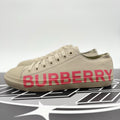 Size 44 (11 US) - Burberry Gabardine Low Top ' Beige Red ' | SUPER CLEAN!