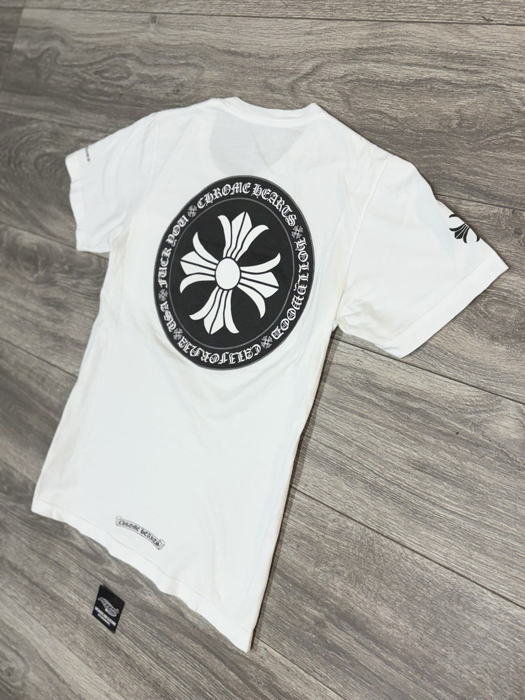 Size Small - Chrome Hearts Plus Cross Short Sleeve T-Shirt ' White ' | GOOD COND