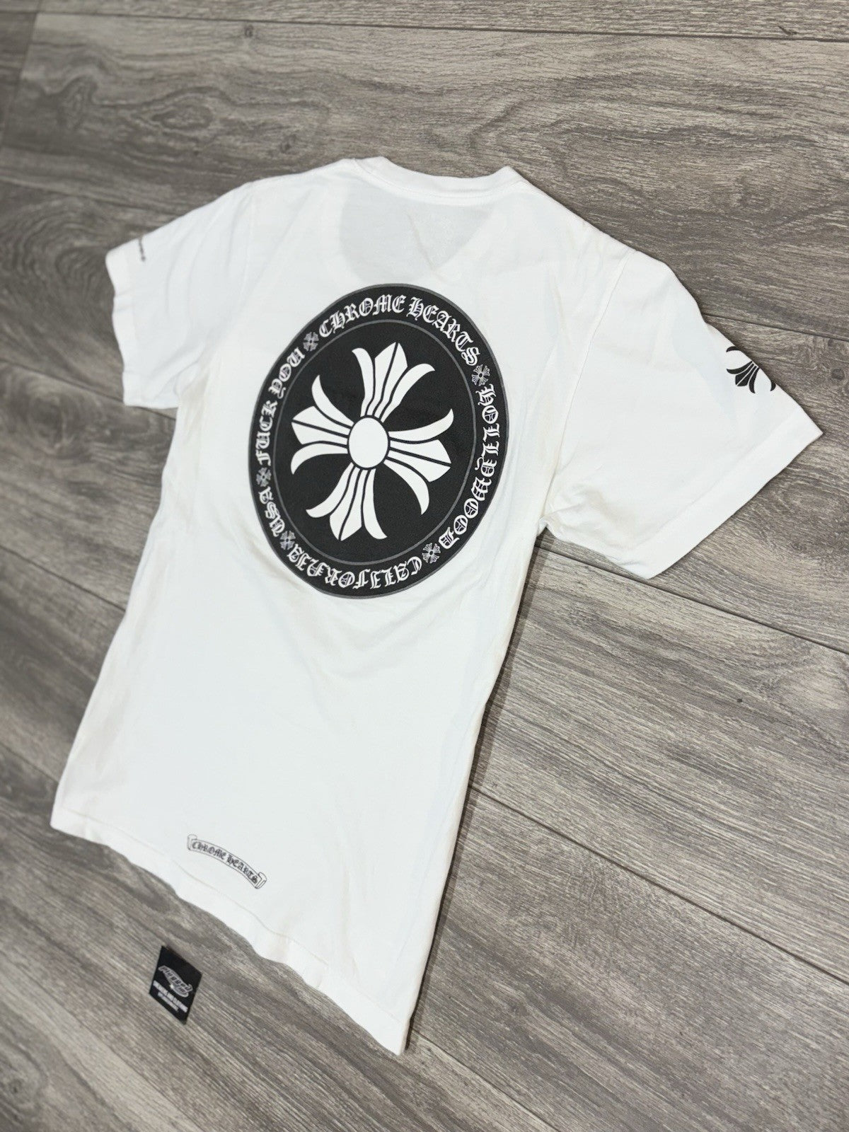 Size Small - Chrome Hearts Plus Cross Short Sleeve T-Shirt ' White ' | GOOD COND