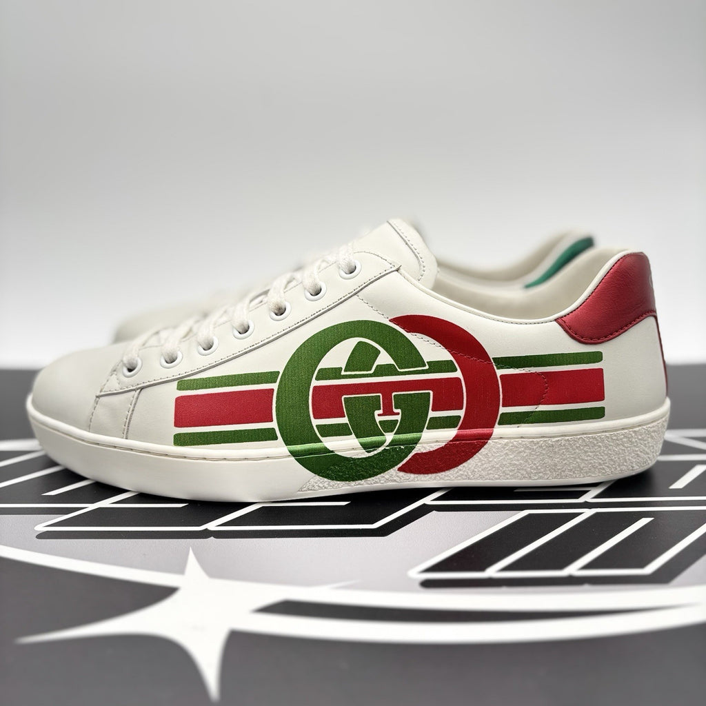 Size 7 G (7.5 US) - Gucci Ace ' Interlocking G ' | SUPER CLEAN!
