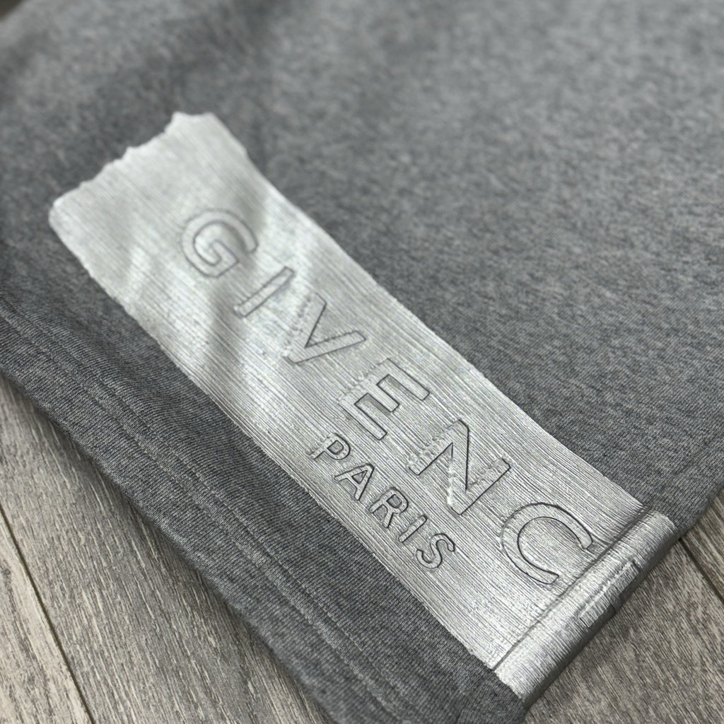 Size Medium - Givenchy Latex Band Shorts ' Light Grey Melange ' | NEW!