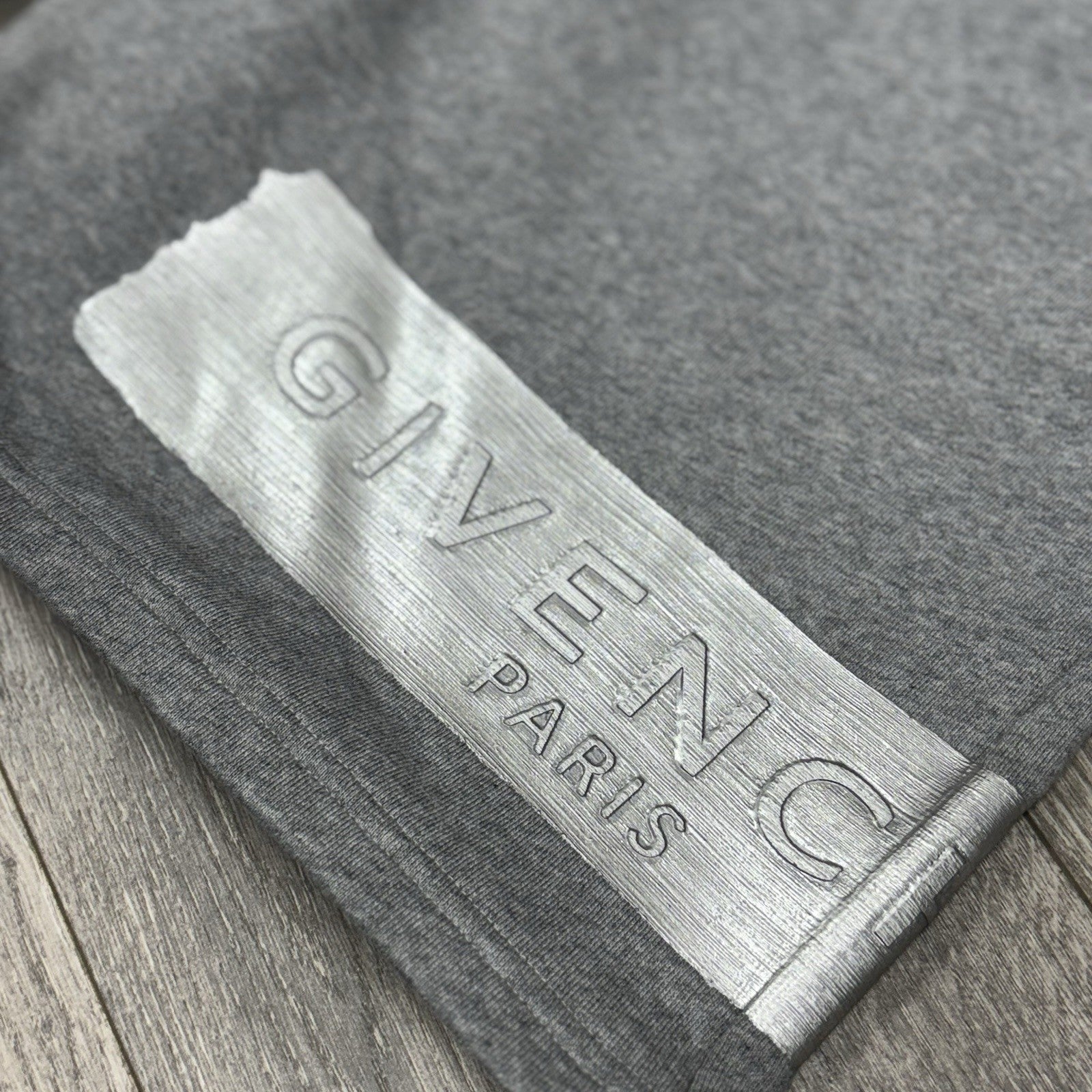 Size Medium - Givenchy Latex Band Shorts ' Light Grey Melange ' | NEW!