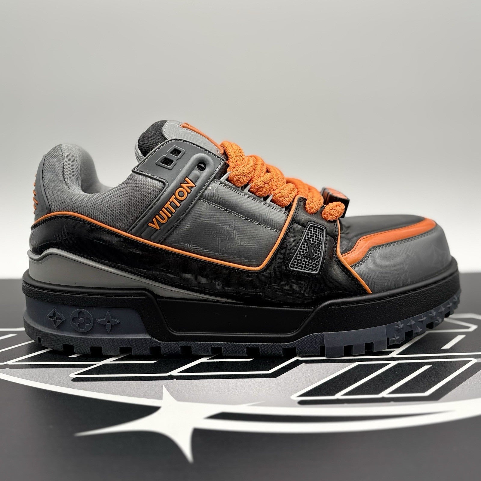 Size 10 LV (11-11.5 US) - Louis Vuitton Maxi ' Black, Orange ' | SUPER CLEAN!