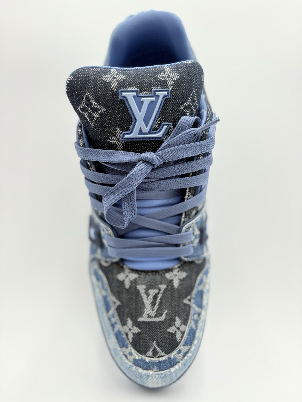 Size 8 LV (9-9.5 US) Louis Vuitton Trainer ' Monogram Blue Denim ' | SUPER CLEAN