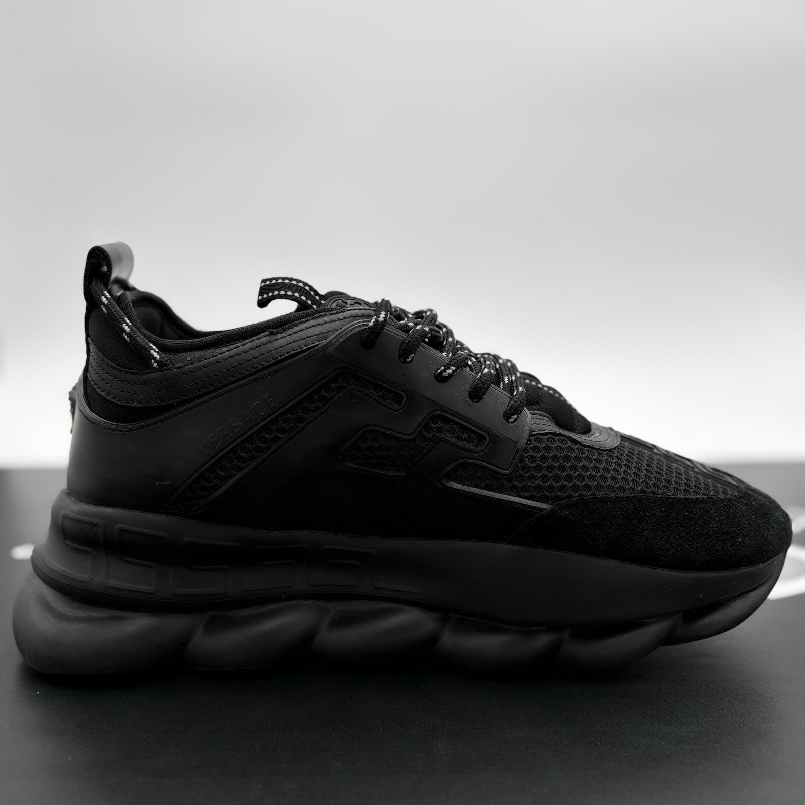Size 44 (11 US) - Versace Chain Reaction Sneaker ' Black ' | GREAT CONDITION!