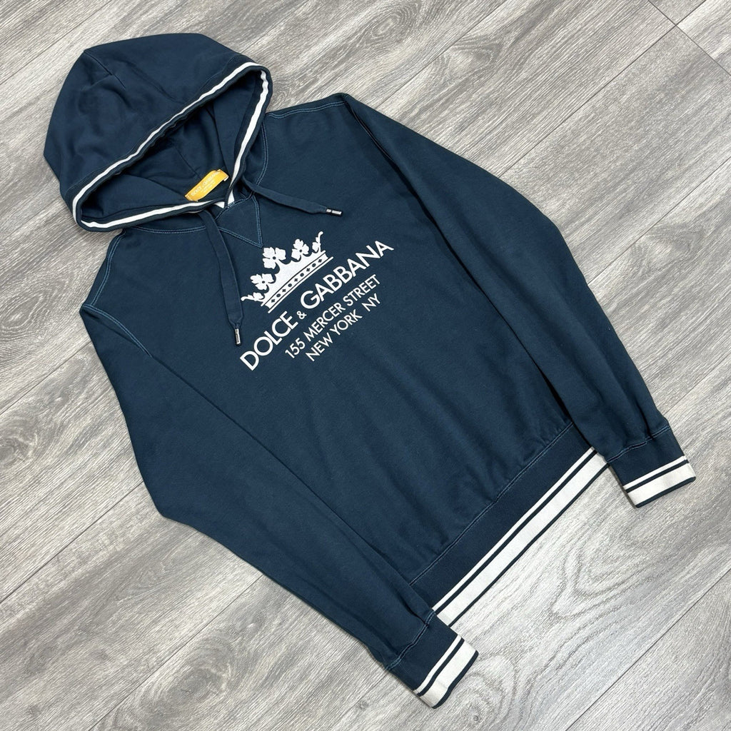 Size S - Dolce & Gabbana Crown Hoodie NY ' Blue ' | SUPER CLEAN!