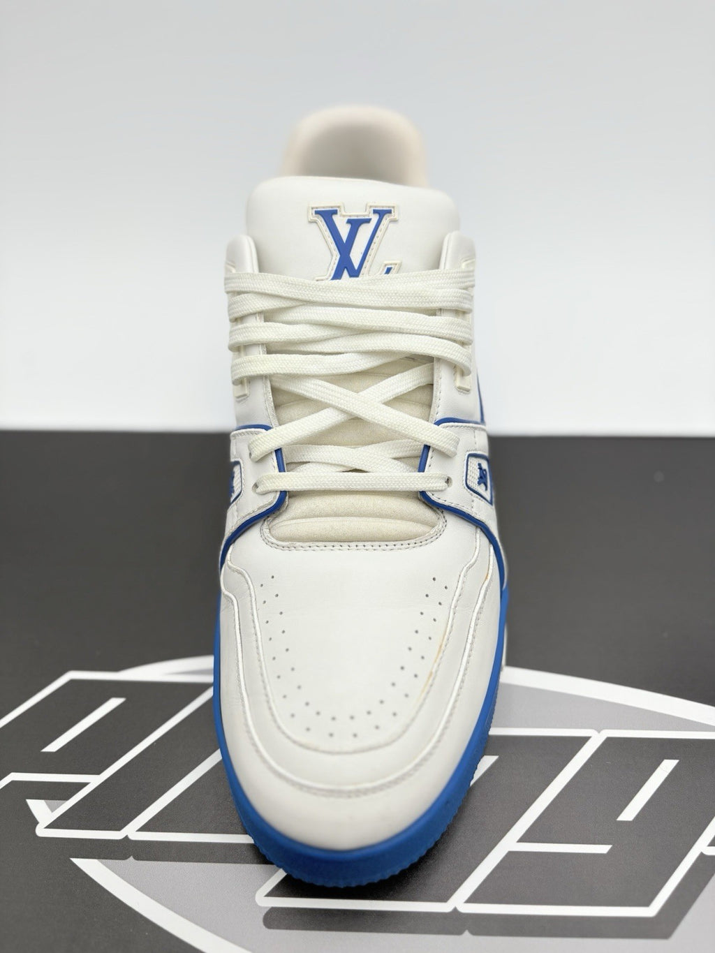 Size 10 LV (11-11.5 US) Louis Vuitton Trainer ' White Blue ' | SUPER CLEAN!