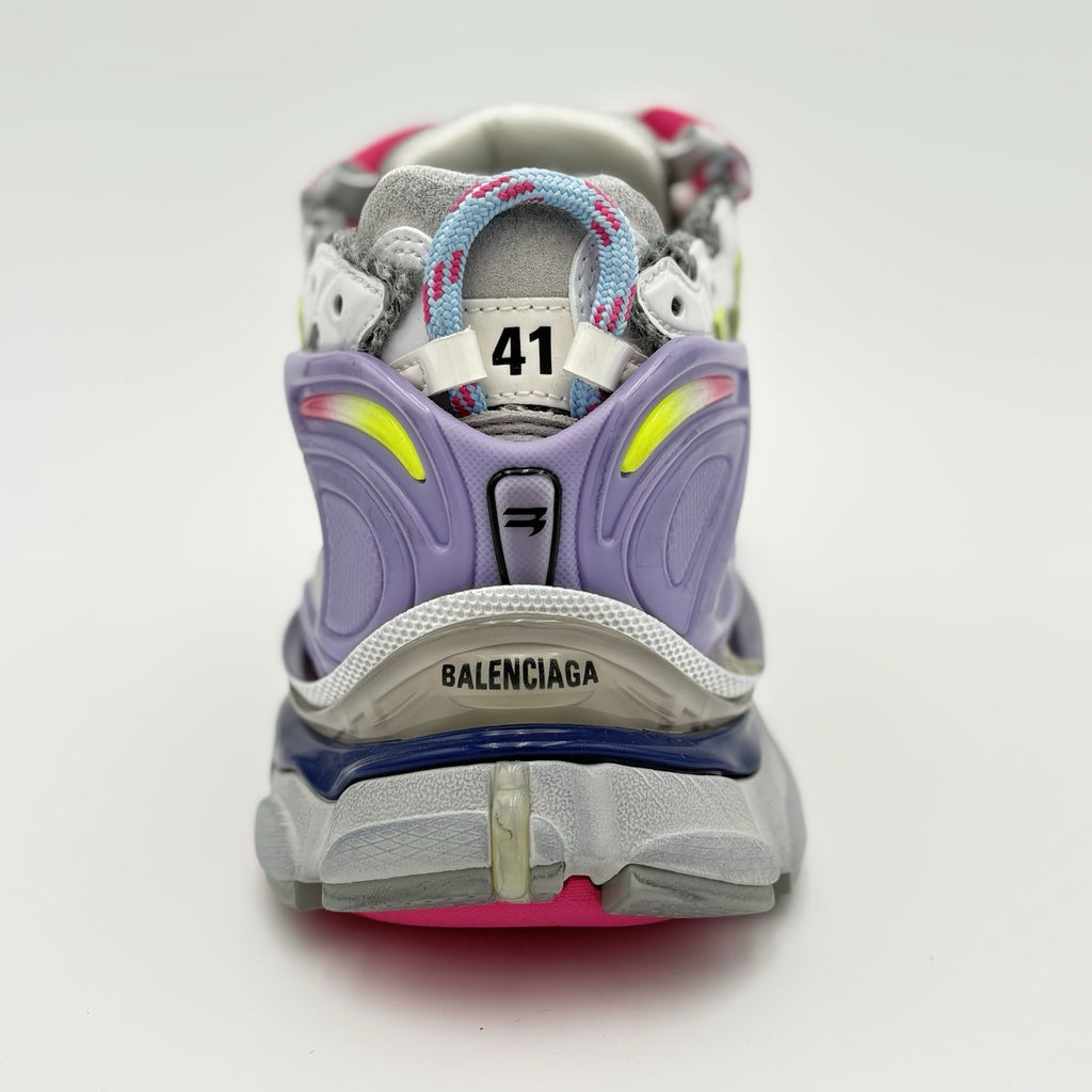 Size 41 - Balenciaga Runner ' Grey Light Purple Neón Yellow White ' | NEW!