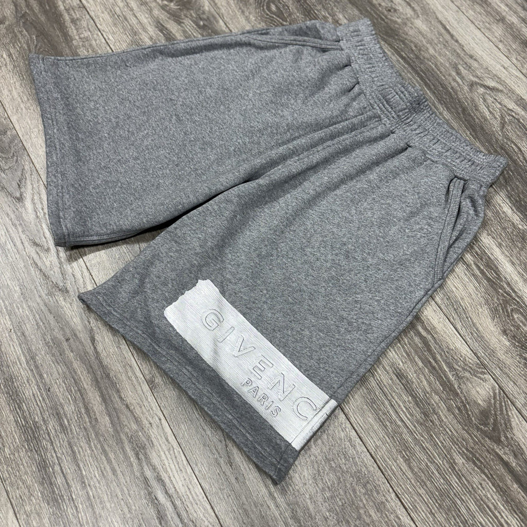 Size Medium - Givenchy Latex Band Shorts ' Light Grey Melange ' | NEW!