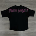 Size Large - Palm Angels Logo Tee ' Pink Fuchsia ' | GOOD CONDITION!
