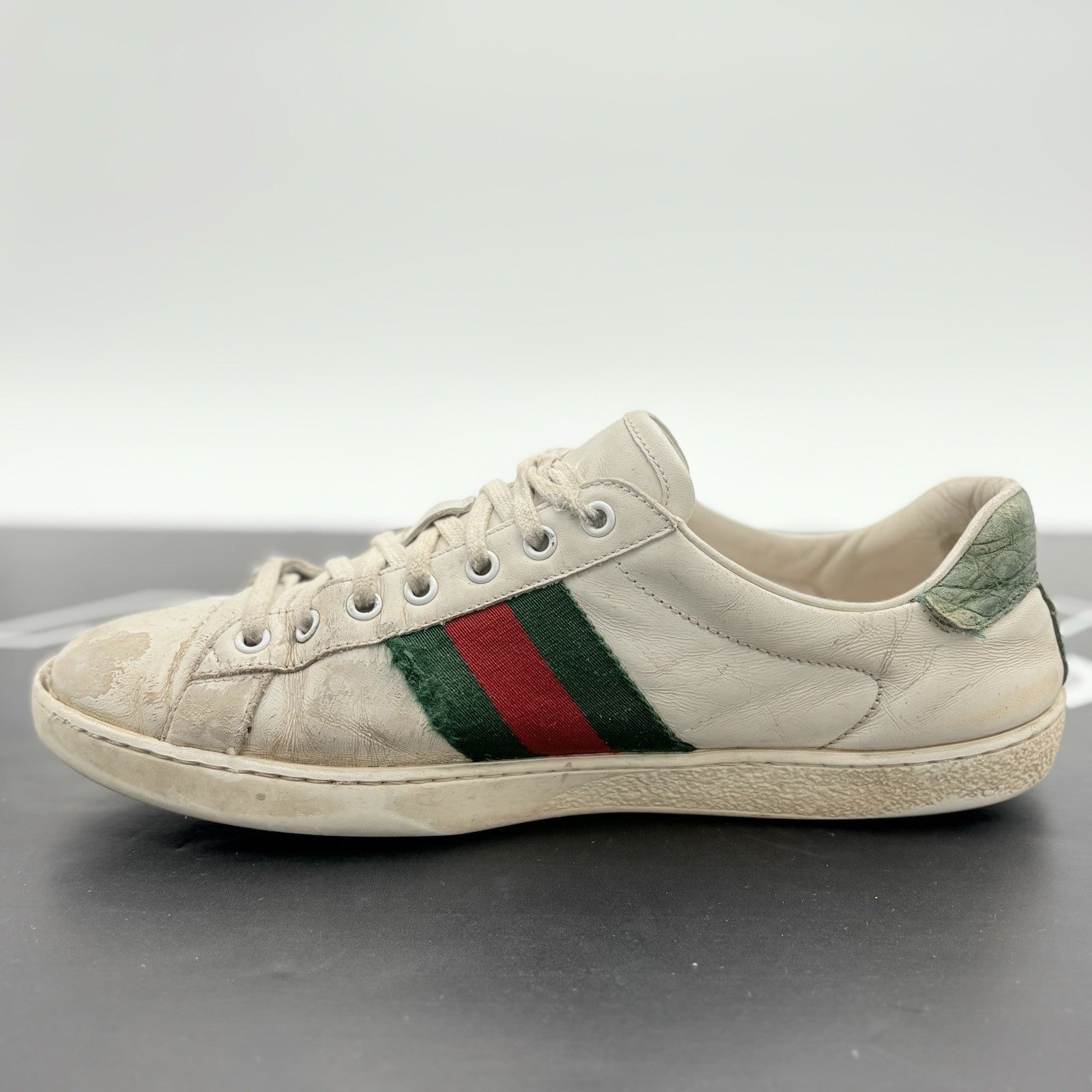 Size 10 G (10.5 US) - Gucci Ace ' Embroidered Snake '