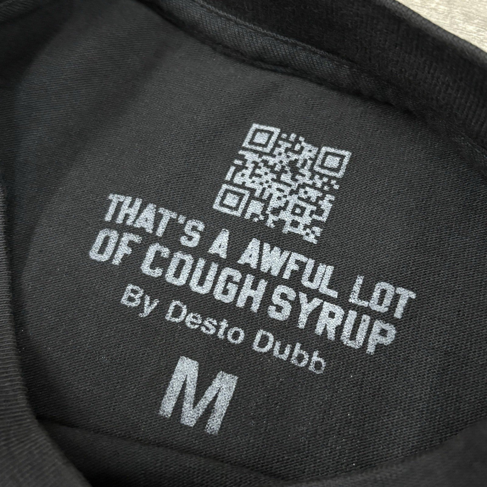 Size M - Thats A Awful Lot Of Cough Syrup X Persona T-Shirt ' Black Pink ' | NEW