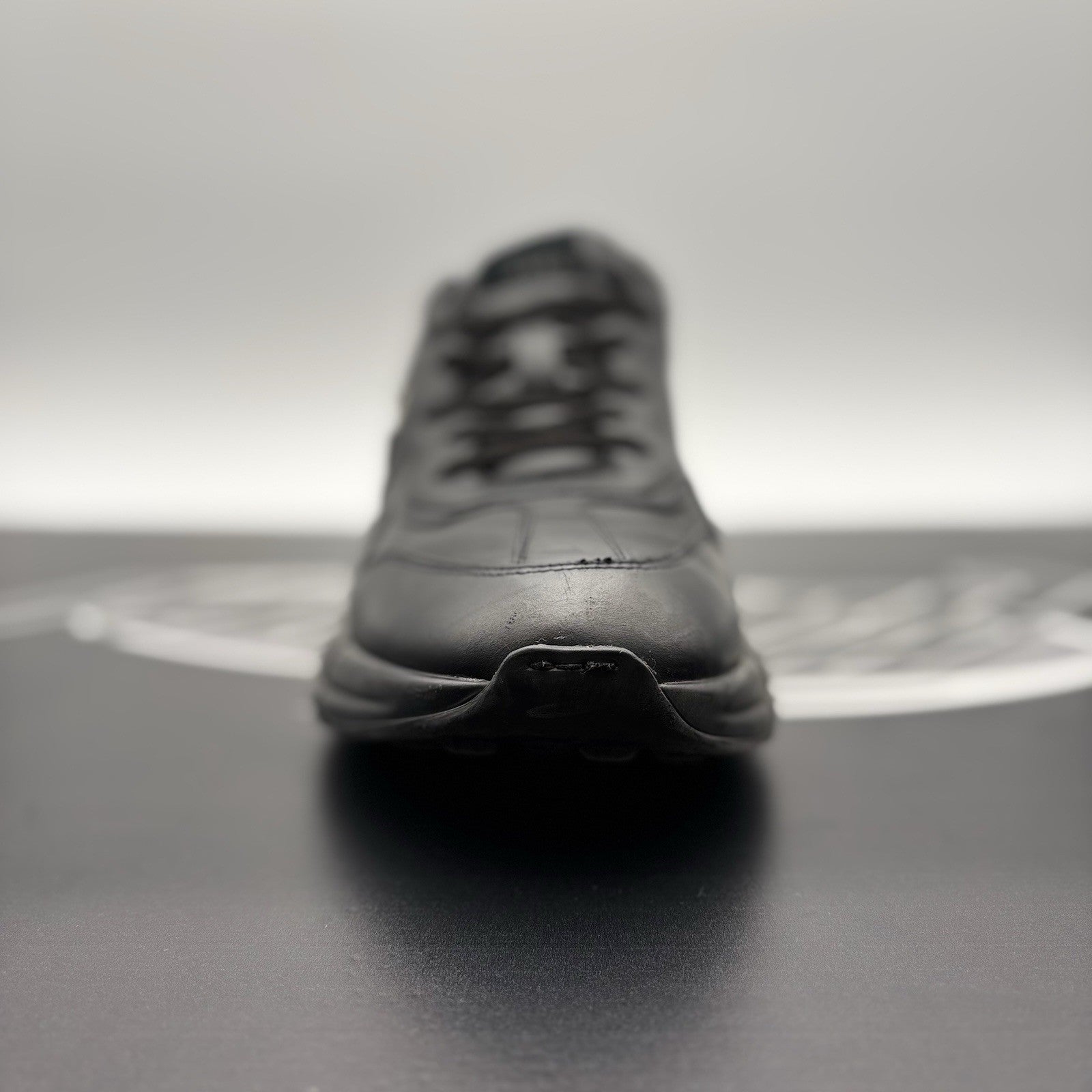 Size 9 G (9.5 US) - Gucci Rhyton Black Leather ' Interlocking G ' | GOOD COND!