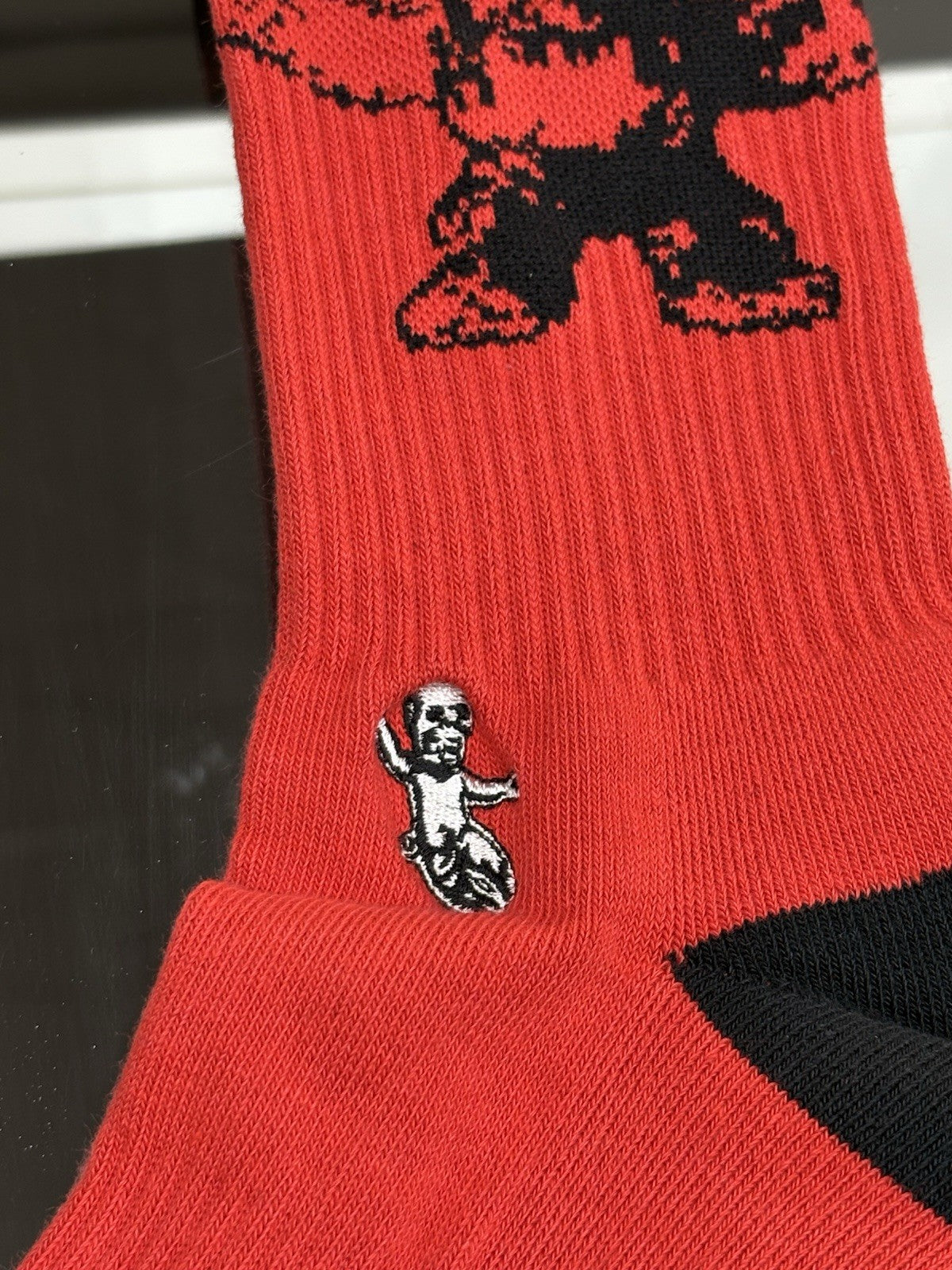 Size Medium (6-9 US) - Chrome Hearts Foti Socks ' Red ' | NEW!