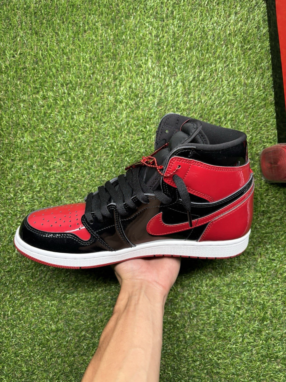 Size 12 - Jordan 1 Retro OG High Patent Bred | SUPER CLEAN!