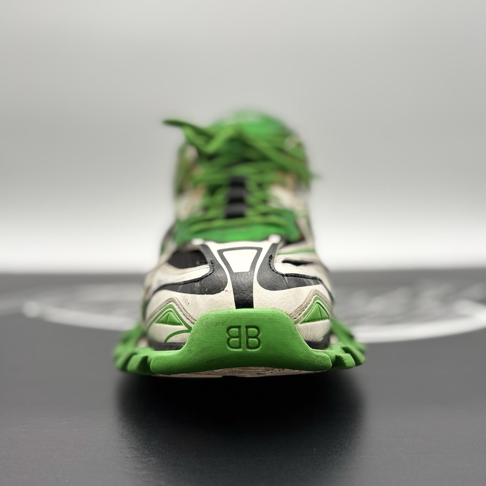 Size 45 ( 12 US) - Balenciaga Track 2 Trainer ' Black, White Green ' | GOOD!
