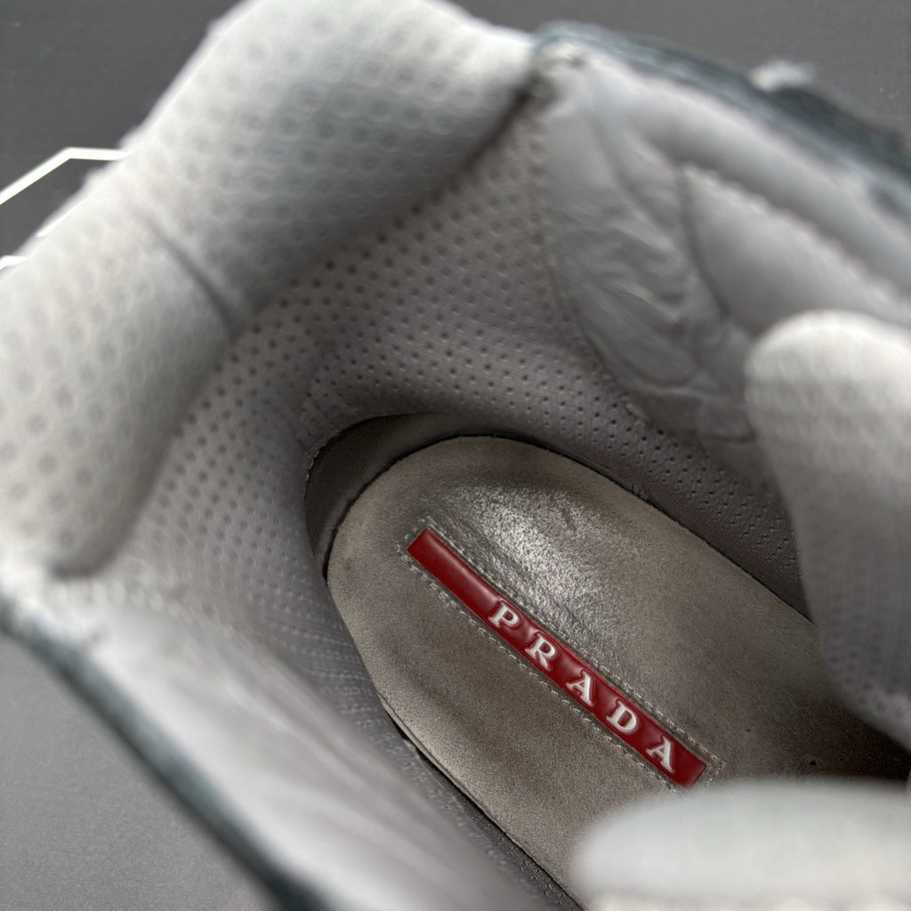 Size 8 UK (9 US) - Prada Cup High Top ‘ Black, Grey ‘