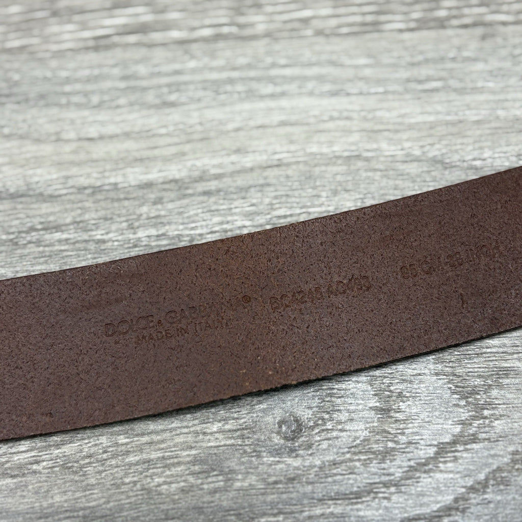 Dolce & Gabbana DG Logo Belt ' Brown ' | GOOD CONDITION!
