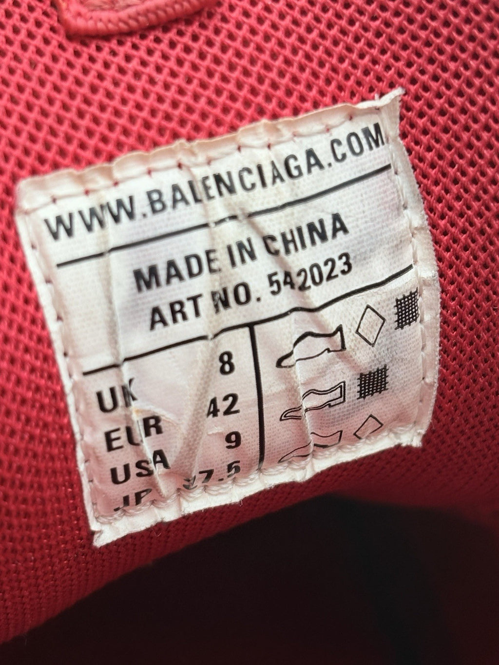 Size 42 (9 US) - Balenciaga Track ' Red ' | GOOD CONDITION!